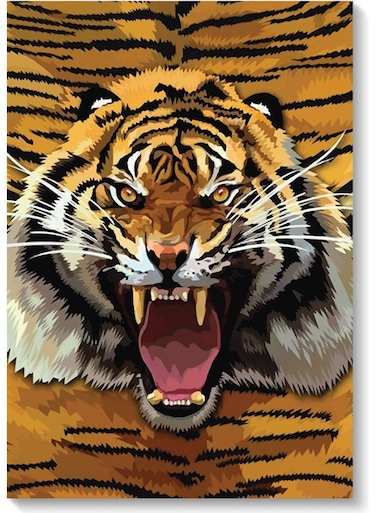Tiger Wall Art Multicolour 40x60cm