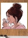 Woman Themed Wall Art Pink/Blue/Beige 30x30cm