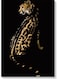 Leopard Printed Wall Art Black/Yellow 40x60cm