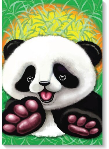 Panda Wall Art Multicolour 40x60cm