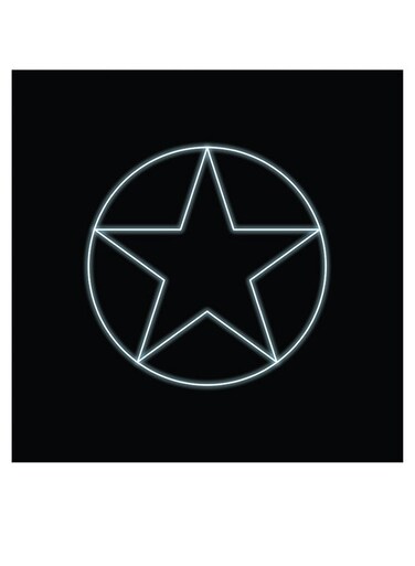 Captain America Logo Themed Wall Art Black/Blue 30x30cm