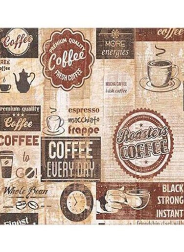 Coffee MDF Wall Art Multicolour 30x30centimeter