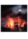Naval Battle Themed Wall Art Orange/Black/Yellow 30x30cm
