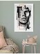 Abstract Man Face Wall Art multicolour 40x60cm