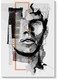 Abstract Man Face Wall Art multicolour 40x60cm