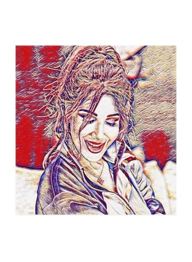 Nancy Ajram MDF Wall Art Multicolour 30x30cm