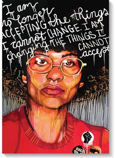 Angela Davis Wall Art Multicolour 40x60cm