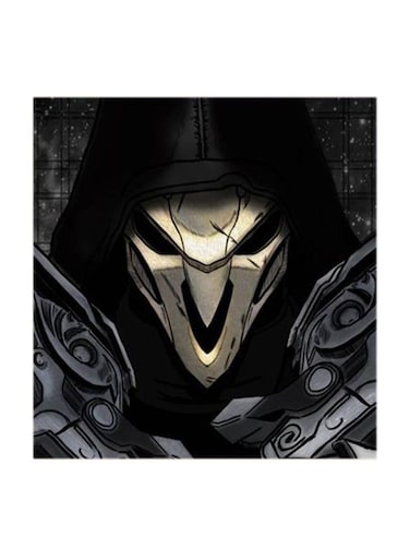 Grim Reaper Overwatch MDF Wall Art Multicolour 30x30centimeter