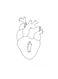 Heart Themed Wall Art White/Black 30x30cm