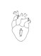 Heart Themed Wall Art White/Black 30x30cm