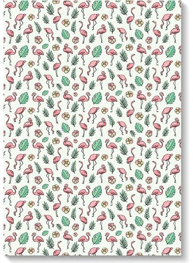 Flamingo Printed Wall Art White/Pink/Green 40x60cm
