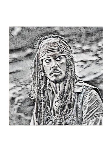 Johnny Depp MDF Wall Art Multicolour 30x30centimeter