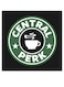 Coffee Themed Decorative Wall Art Green/White/Black 30x30cm