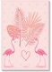 Flamingo Printed Wall Art Pink 40x60cm