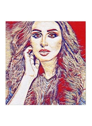 Angham MDF Wall Art Multicolour 30x30centimeter