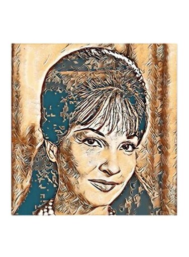 Shadia MDF Wall Art Beige/Black/Brown 30x0.5x30cm