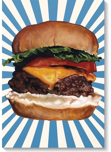 Cheese Burger Wall Art Painting Multicolour 40x60cm