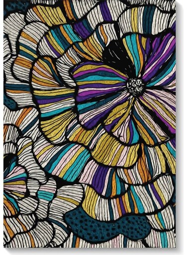 Flowers Wall Art Multicolour 40x60cm