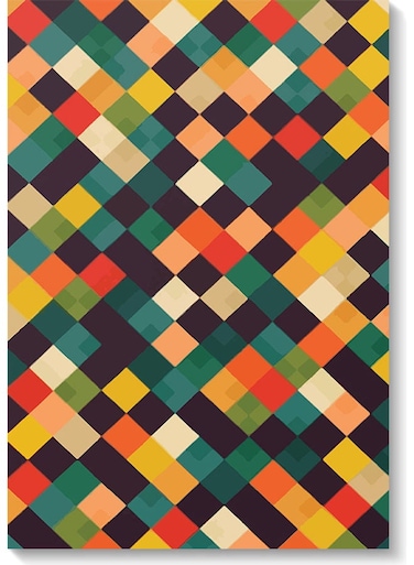 Rhombus Colorful Wall Art Painting Multicolour 40x60cm