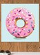 Donuts Themed Wall Art Blue/Pink/White 30x30cm