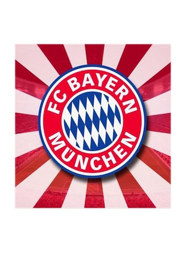 Bayern Munich Football Club MDF Wall Art Multicolour 30x30centimeter
