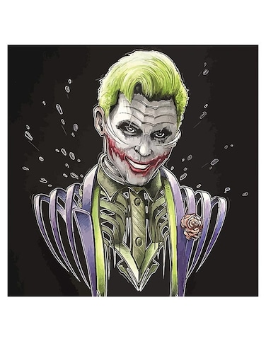 Joker Themed Wall Art Black/Green/Purple 30x30cm