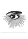 The Eye Themed Wall Art White/Black 30x30cm