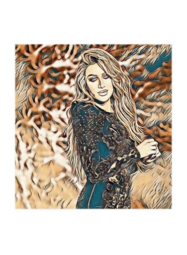 Maya Diab MDF Wall Art Multicolour 30x30centimeter