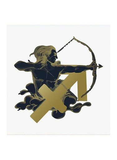 Sagittarius Sign MDF Wall Art Green/Black