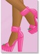 High Heels Wall Art Painting Pink/Brown 40x60cm