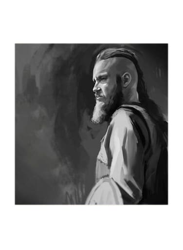 Ragnar Lodbrok Vikings MDF Wall Art Multicolour 30x30centimeter