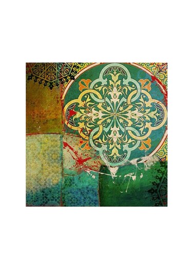 Islamic Motifs Mdf Wall Art Multicolour 30x30cm