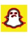 Snapchat Themed Printed MDF Wall Art Yellow/White/Red 30x30cm