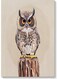 Owl Printed Wall Art Beige/Brown 40x60cm