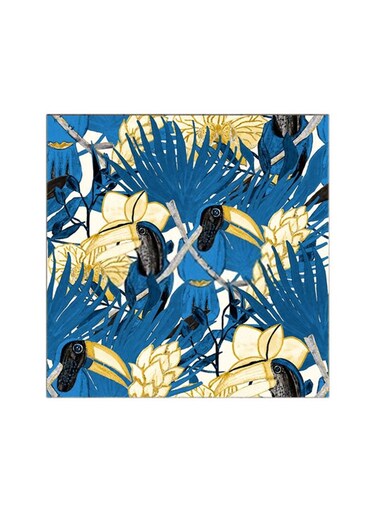 Parrot Abstract Drawing MDF Wall Art Multicolour 30x30cm