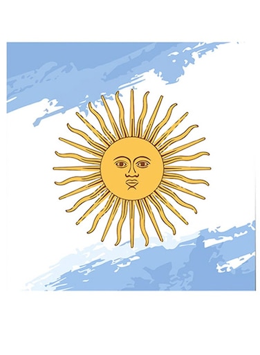 Wooden Themed Wall Art White/Yellow/Blue 30x30cm