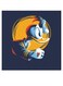 Donald Duck Themed Printed MDF Wall Art Blue/Yellow/White 30x30cm