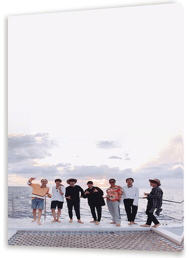 BTS Band Printed Canvas Wall Art Multicolour 70x50cm
