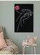 Hands Printed Wall Art Black/White/Red 40x60cm