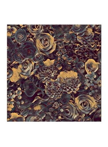 Flowers MDF Wall Art Multicolour 30x0.5x30cm