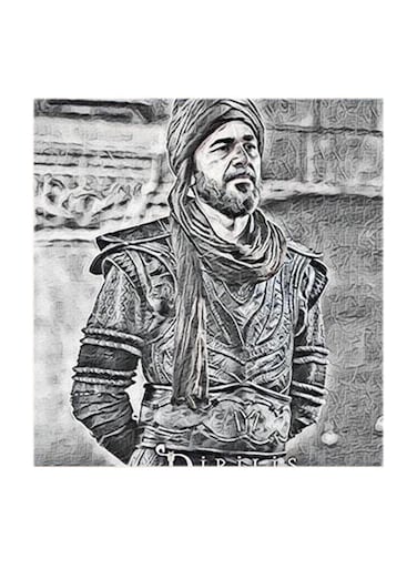 Ertugrul MDF Wall Art Multicolour 30x30cm