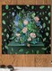 Flowers Themed Wall Art Green/Pink/Blue 30x30cm