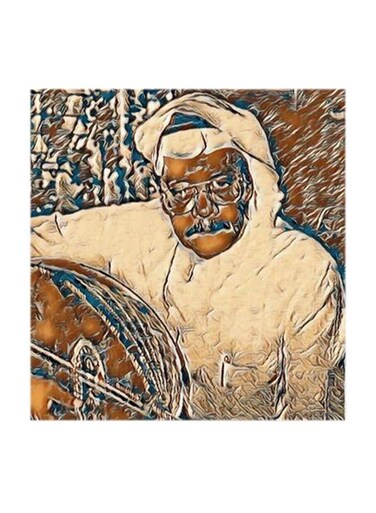 Talal Maddah MDF Wall Art Multicolour 30x30centimeter