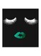 Modern MDF Wall Art Black/Green/White