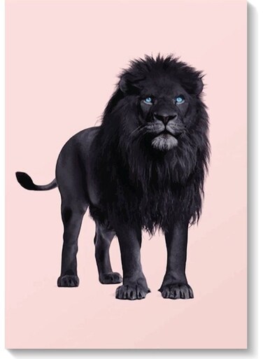 Lion Wall Art Painting Multicolour 40x60cm