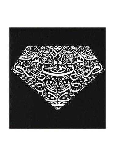 Diamond MDF Wall Art Multicolour 30x30centimeter