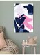 Trees Leaves Printed Wall Art White/Pink/Blue 40x60cm