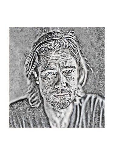 Brad Pitt MDF Wall Art Multicolour 30x30centimeter