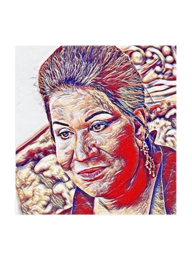 Souad Abdullah MDF Wall Art Multicolour 30x30cm