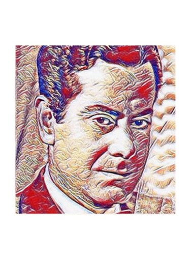 Farid Al-Atrash MDF Wall Art Multicolour 30x30cm